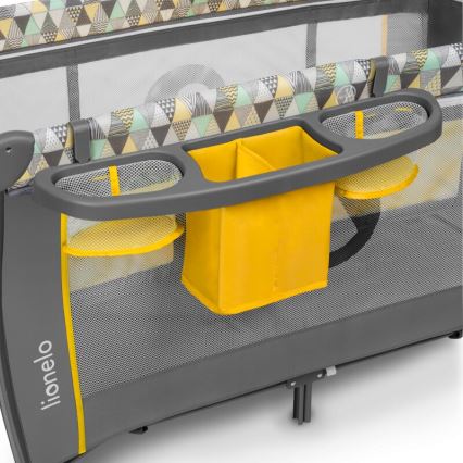 Lionelo - Reisebett SVEN PLUS grau/gelb