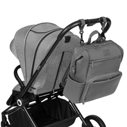 Lionelo - Sac à langer pour poussette CUBE Grey Stone