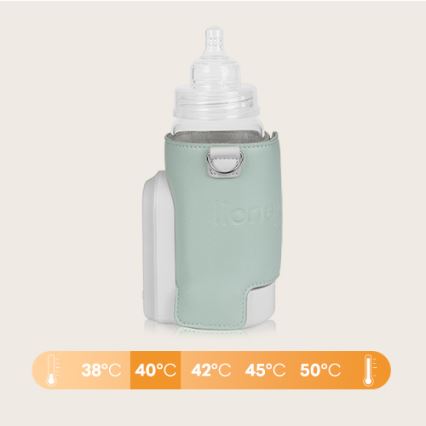 Lionelo - Scaldabiberon ricaricabile THERMUP GO EVO 18W/5V verde/bianco