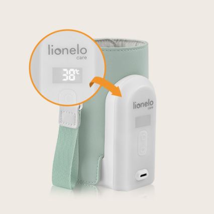 Lionelo - Scaldabiberon ricaricabile THERMUP GO EVO 18W/5V verde/bianco