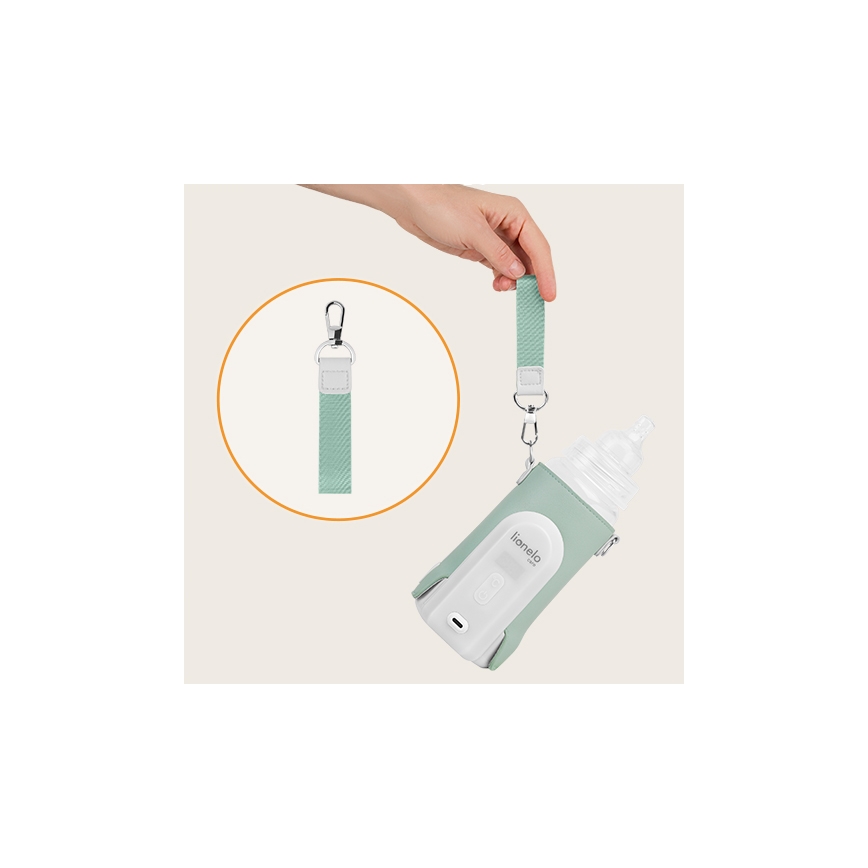 Lionelo - Scaldabiberon ricaricabile THERMUP GO EVO 18W/5V verde/bianco