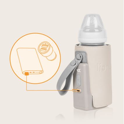 Lionelo - Scaldabiberon ricaricabile THERMUP GO PLUS 10W/5V beige