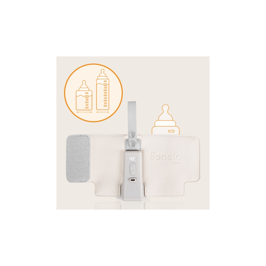 Lionelo - Scaldabiberon ricaricabile THERMUP GO PLUS 10W/5V beige