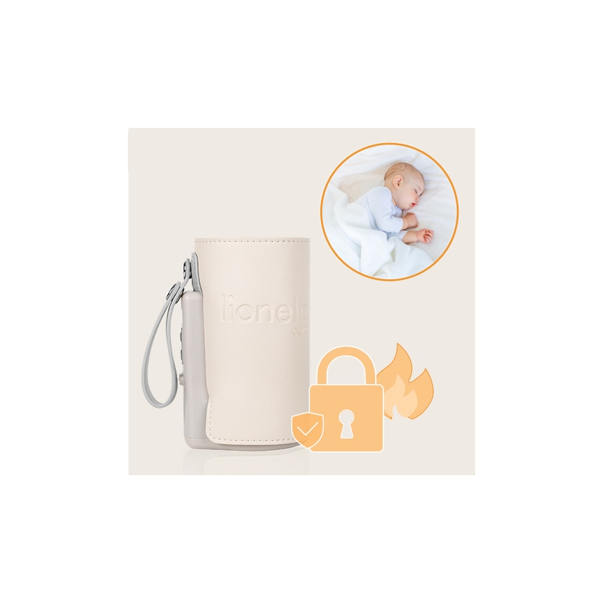 Lionelo - Scaldabiberon ricaricabile THERMUP GO PLUS 10W/5V beige
