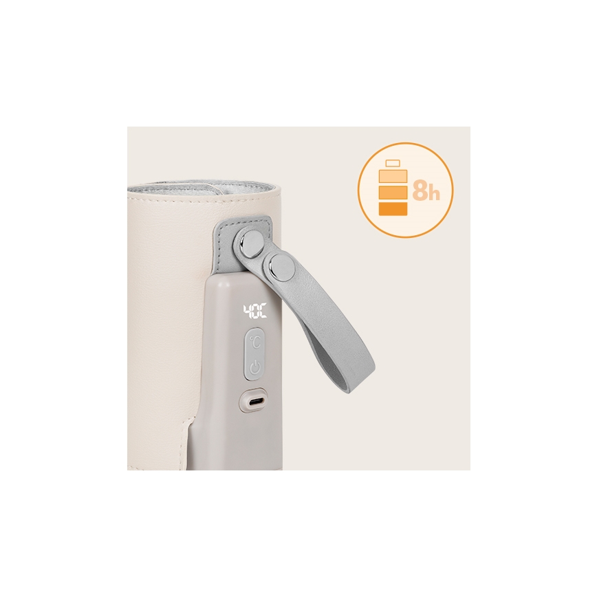 Lionelo - Scaldabiberon ricaricabile THERMUP GO PLUS 10W/5V beige