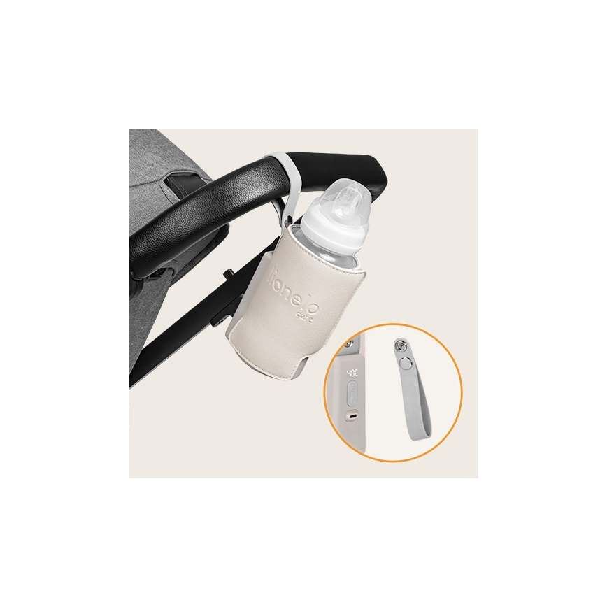 Lionelo - Scaldabiberon ricaricabile THERMUP GO PLUS 10W/5V beige