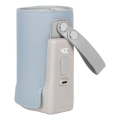 Lionelo - Scaldabiberon ricaricabile THERMUP GO PLUS 10W/5V blu/grigio