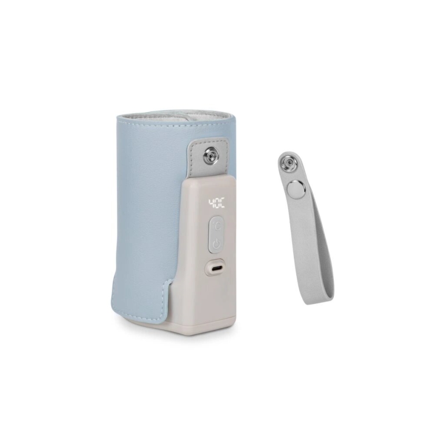 Lionelo - Scaldabiberon ricaricabile THERMUP GO PLUS 10W/5V blu/grigio