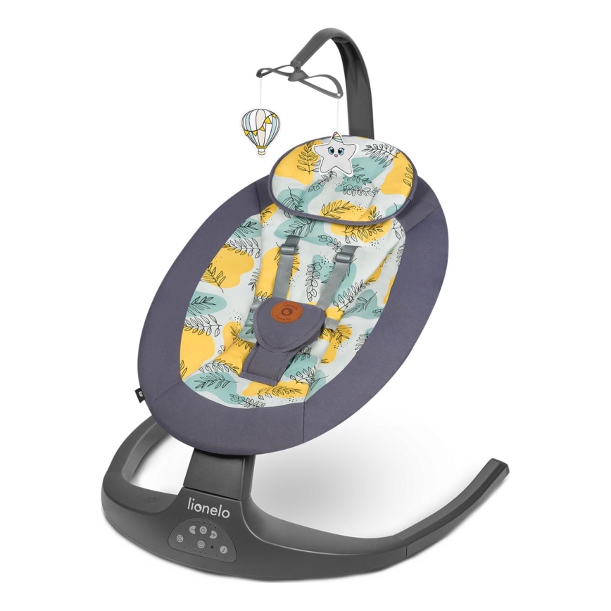 Lionelo - Sdraietta RALF con melodia, 4xAA, grigio cemento + telecomando