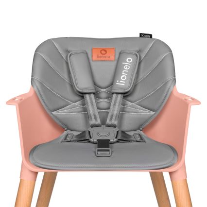 Lionelo - Sedia da pranzo per bambini 2 in 1 KOEN Pink Rose