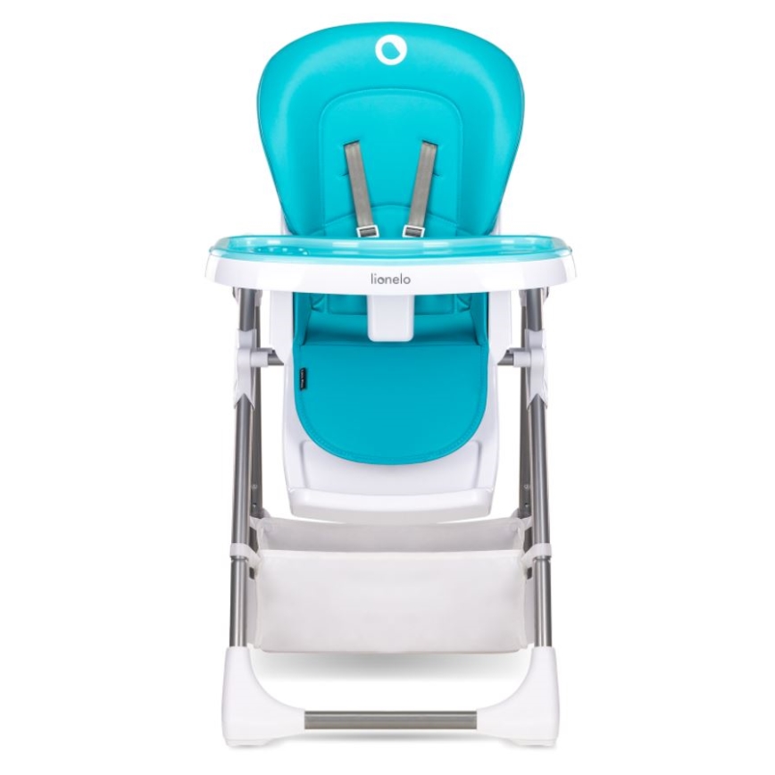 Lionelo - Sedia da pranzo per bambini LINN PLUS bianco/turchese