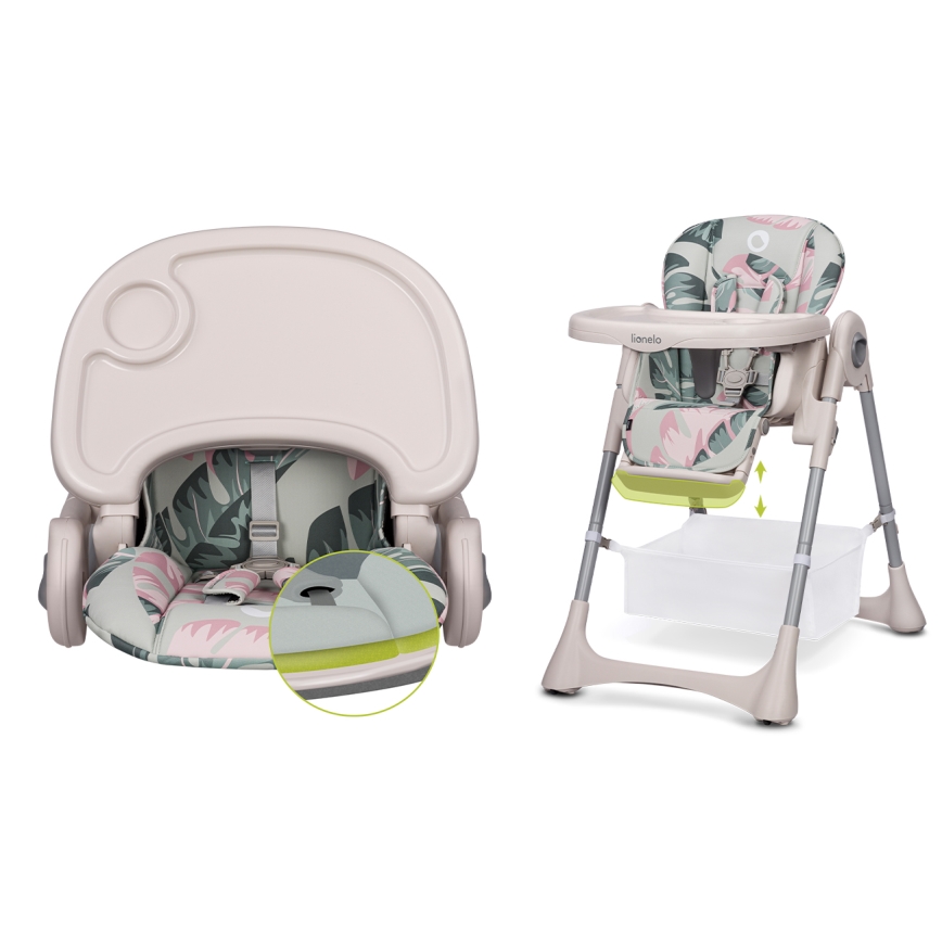Lionelo - Sedia da pranzo per bambini ZANNA beige