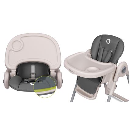Lionelo - Sedia da pranzo per bambini ZANNA grigia