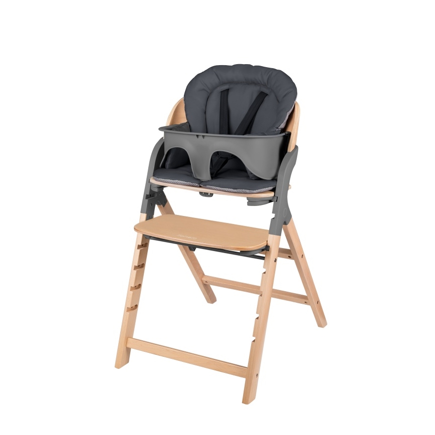 Lionelo - Seggiolina da pranzo 3 in 1 per bambini MEGAN Grey Wood