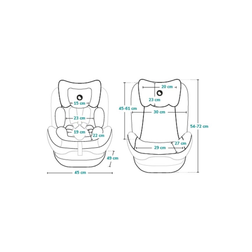 Lionelo - Seggiolino auto AART i-Size 40-150 cm nero/grigio