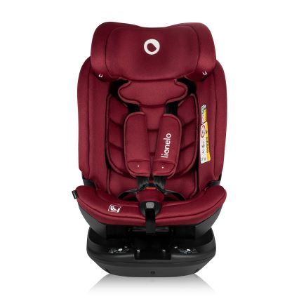 Lionelo - Seggiolino auto BASTIAAN con base girevole i-Size 40-150 cm Rosso bordeaux