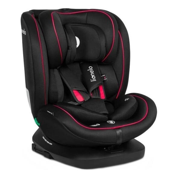 Lionelo - Seggiolino auto BASTIAAN i-Dimensioni 40-150 cm nero/rosso