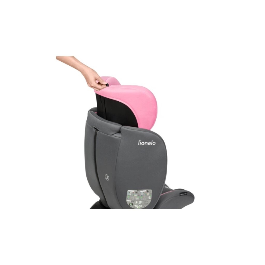 Lionelo - Seggiolino auto BASTIAAN i-Size 40-150 cm grigio/rosa