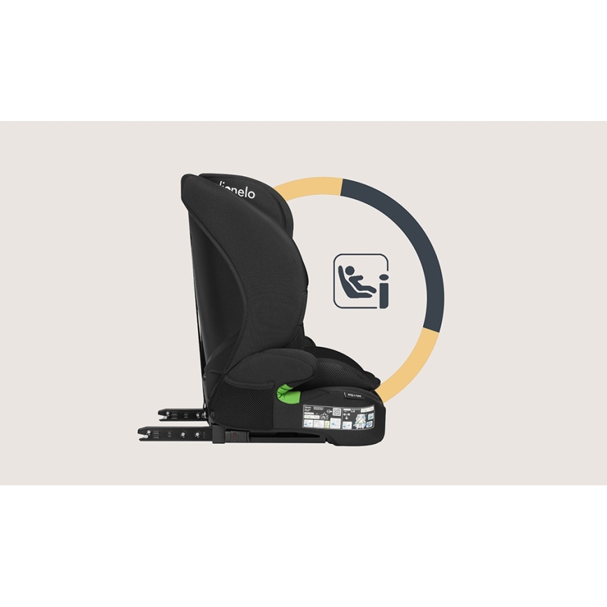 Lionelo - Seggiolino auto BILLY i-Size 76-150 cm Nero Carbonio