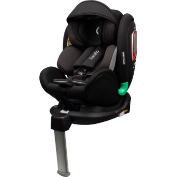 Lionelo - Seggiolino auto con base girevole ANTOON PLUS i-Size 40-105 cm Nero Onice