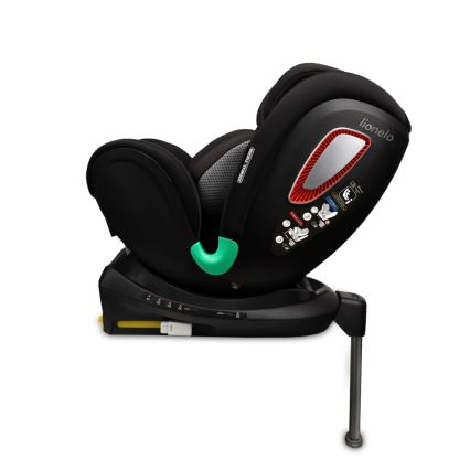 Lionelo - Seggiolino auto con base girevole ANTOON PLUS i-Size 40-105 cm Nero Onice