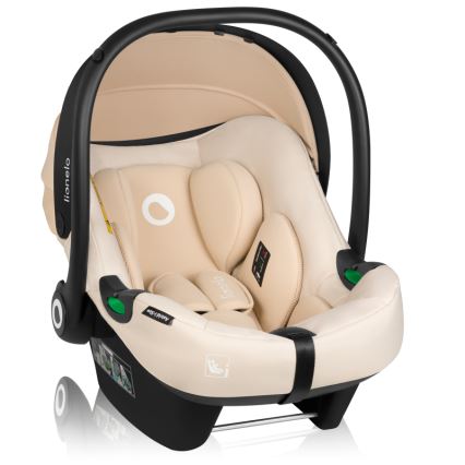 Lionelo - Seggiolino auto con base girevole ASTRID SET i-Size 40-87 cm Beige sabbia