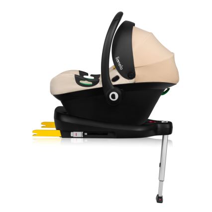 Lionelo - Seggiolino auto con base girevole ASTRID SET i-Size 40-87 cm Beige sabbia