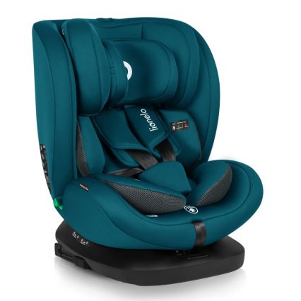 Lionelo - Seggiolino auto con base girevole BASTIAAN i-Size 40-150 cm Blu Indaco