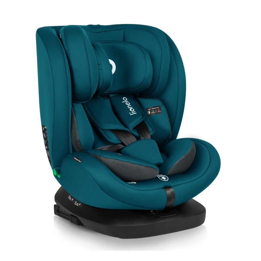 Lionelo - Seggiolino auto con base girevole BASTIAAN i-Size 40-150 cm Blu Indaco
