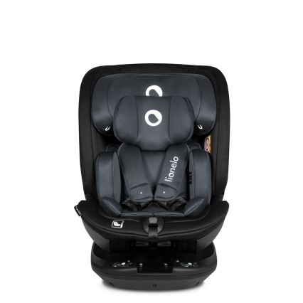 Lionelo - Seggiolino auto con base girevole BASTIAAN i-Size 40-150 cm Grigio Pietra
