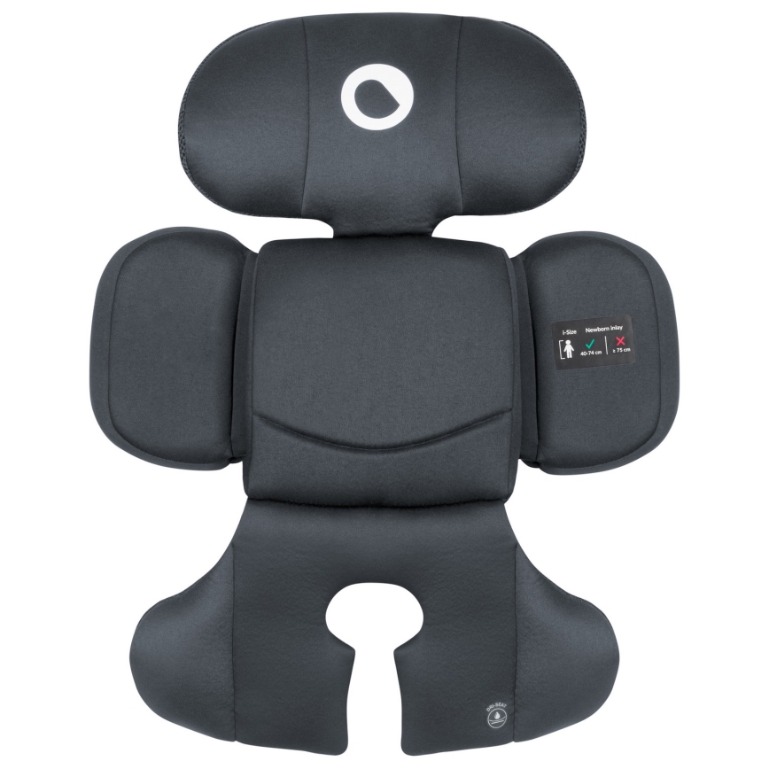 Lionelo - Seggiolino auto con base girevole BASTIAAN i-Size 40-150 cm Grigio Pietra