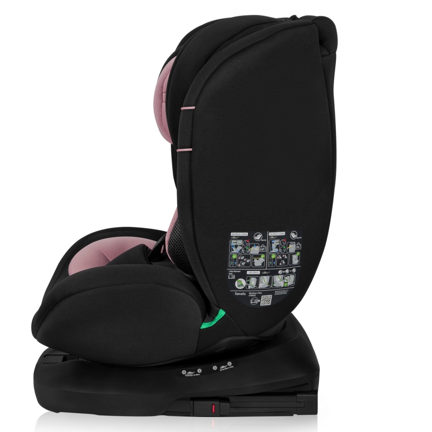 Lionelo - Seggiolino auto con base girevole BASTIAAN i-Size 40-150 cm Rosa