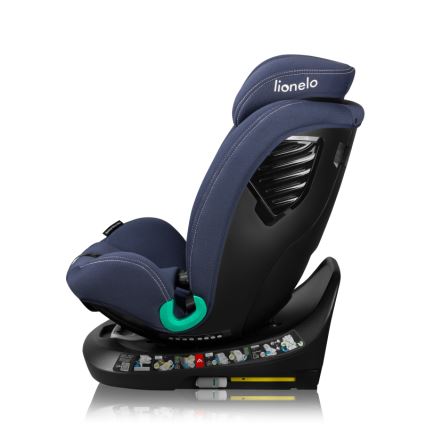 Lionelo - Seggiolino auto con base girevole BASTIAAN ONE i-Size 40-150 cm Blu Navy