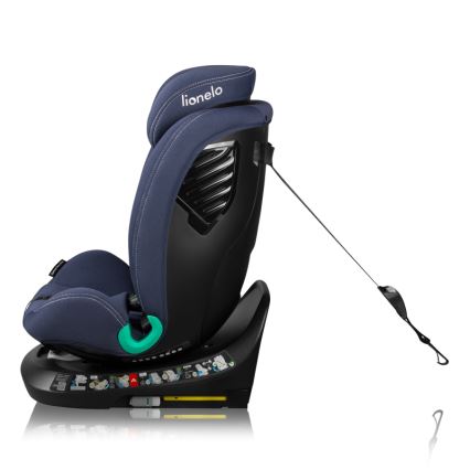 Lionelo - Seggiolino auto con base girevole BASTIAAN ONE i-Size 40-150 cm Blu Navy