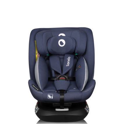 Lionelo - Seggiolino auto con base girevole BASTIAAN ONE i-Size 40-150 cm Blu Navy