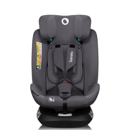 Lionelo - Seggiolino auto con base girevole BASTIAAN ONE i-Size 40-150 cm Grigio Stone