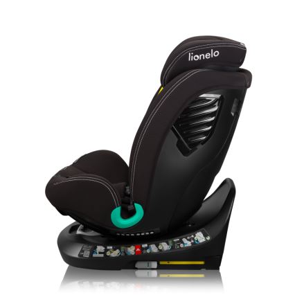 Lionelo - Seggiolino auto con base girevole BASTIAAN ONE i-Size 40-150 cm Black Carbon