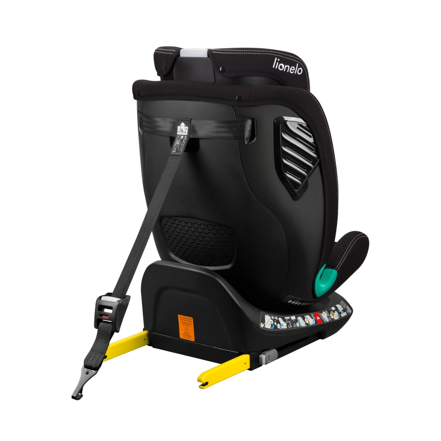 Lionelo - Seggiolino auto con base girevole BASTIAAN ONE i-Size 40-150 cm Black Carbon
