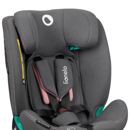 Lionelo - Seggiolino auto con base girevole BASTIAAN ONE i-Size 40-150 cm Pink Rose