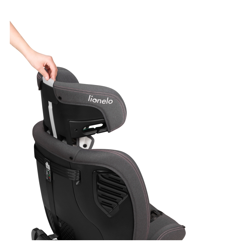 Lionelo - Seggiolino auto con base girevole BASTIAAN ONE i-Size 40-150 cm Pink Rose
