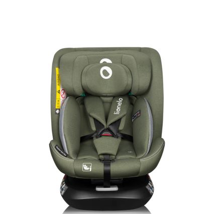 Lionelo - Seggiolino auto con base girevole BASTIAAN ONE i-Size 40-150 cm Verde oliva