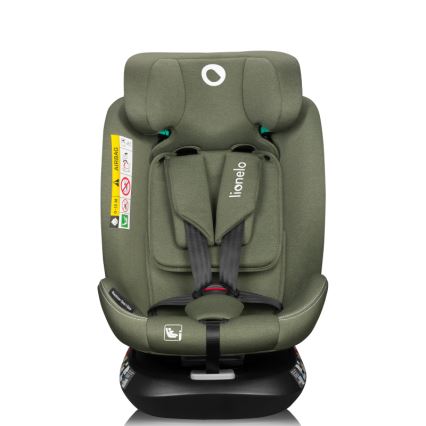 Lionelo - Seggiolino auto con base girevole BASTIAAN ONE i-Size 40-150 cm Verde oliva