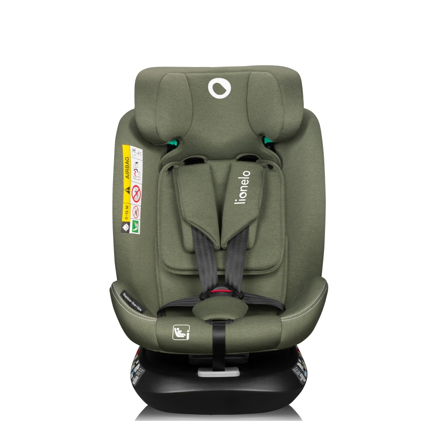 Lionelo - Seggiolino auto con base girevole BASTIAAN ONE i-Size 40-150 cm Verde oliva