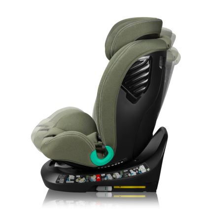 Lionelo - Seggiolino auto con base girevole BASTIAAN ONE i-Size 40-150 cm Verde oliva