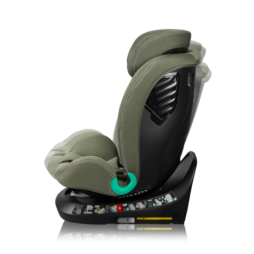 Lionelo - Seggiolino auto con base girevole BASTIAAN ONE i-Size 40-150 cm Verde oliva