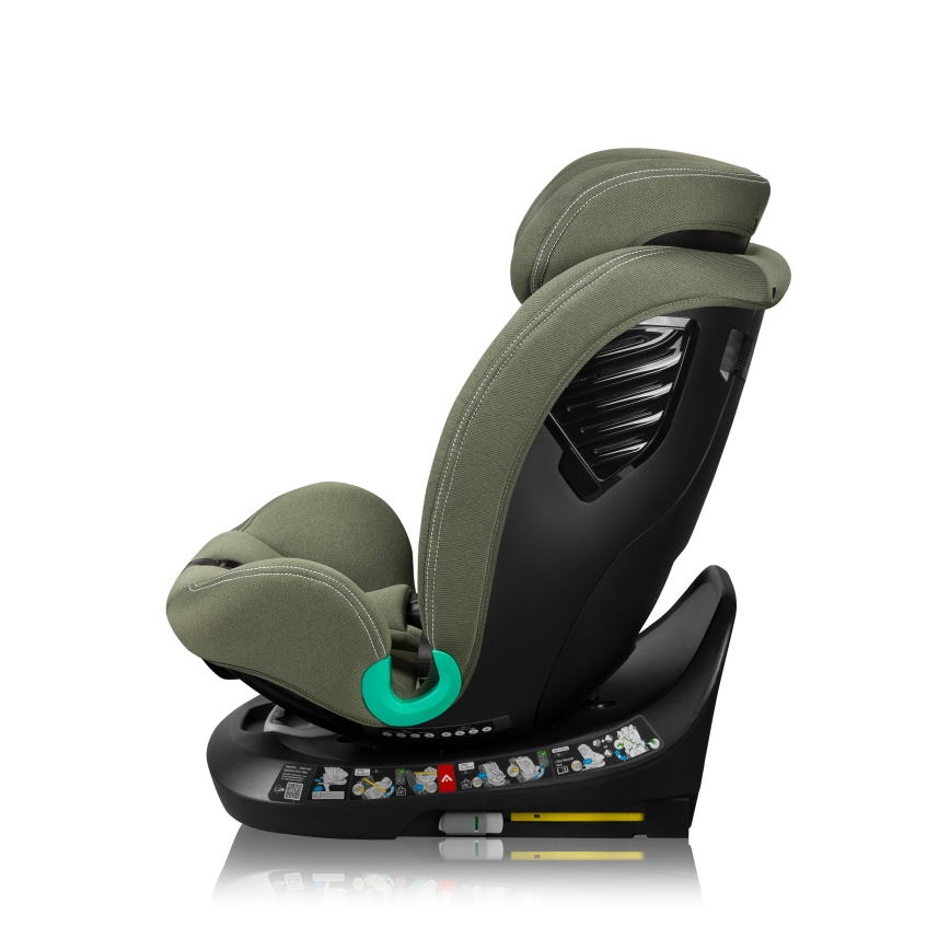 Lionelo - Seggiolino auto con base girevole BASTIAAN ONE i-Size 40-150 cm Verde oliva