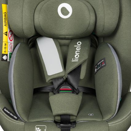 Lionelo - Seggiolino auto con base girevole BASTIAAN ONE i-Size 40-150 cm Verde oliva