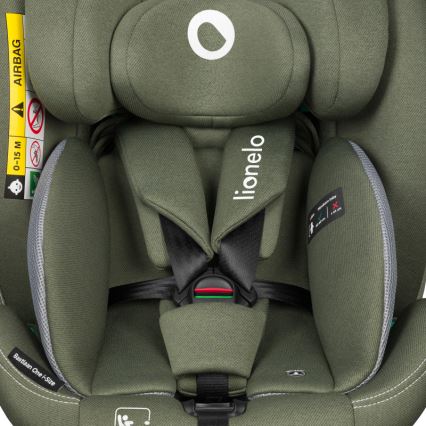 Lionelo - Seggiolino auto con base girevole BASTIAAN ONE i-Size 40-150 cm Verde oliva