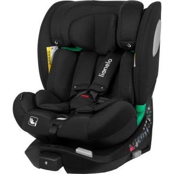 Lionelo - Seggiolino auto con base girevole BRAAM AIR i-Size 40-150 cm Black Carbon