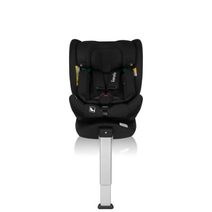 Lionelo - Seggiolino auto con base girevole BRAAM AIR i-Size 40-150 cm Nero carbone